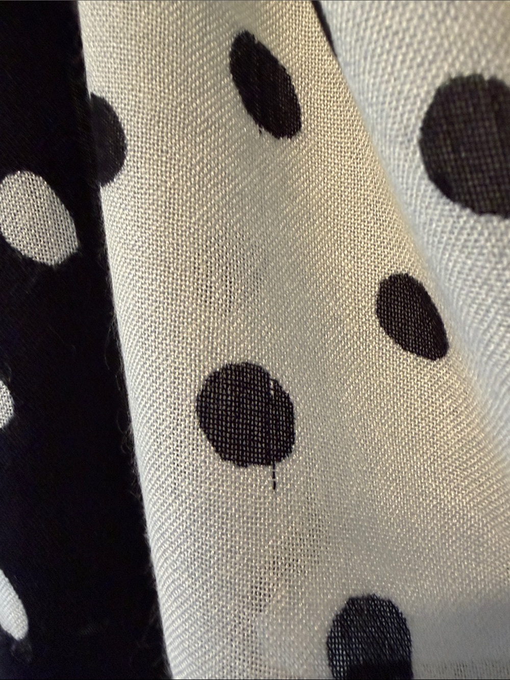 Black and White polka dot scarf - Picture 10 of 16